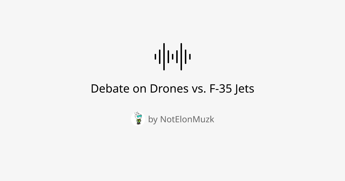 Debate on Drones vs. F-35 Jets