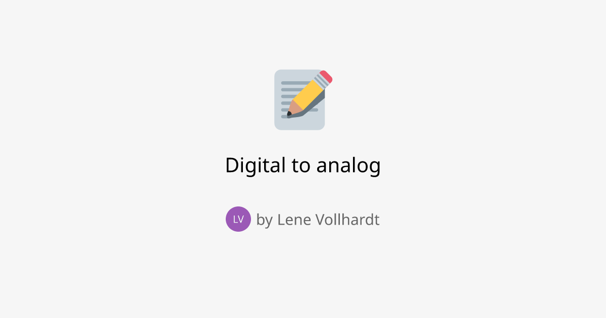 Digital to analog
