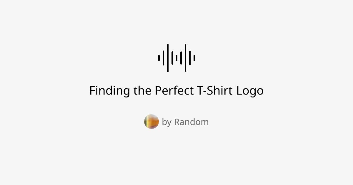 Finding the Perfect T-Shirt Logo