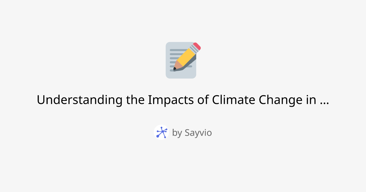 Understanding the Impacts of Climate Change in The Gambia