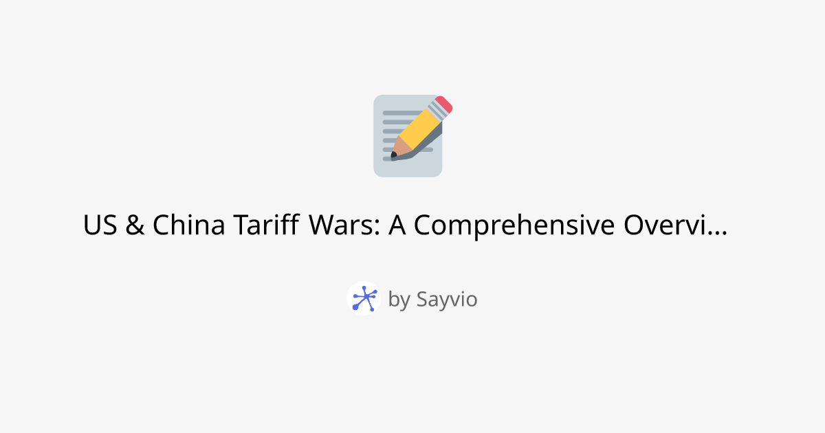 US & China Tariff Wars: A Comprehensive Overview